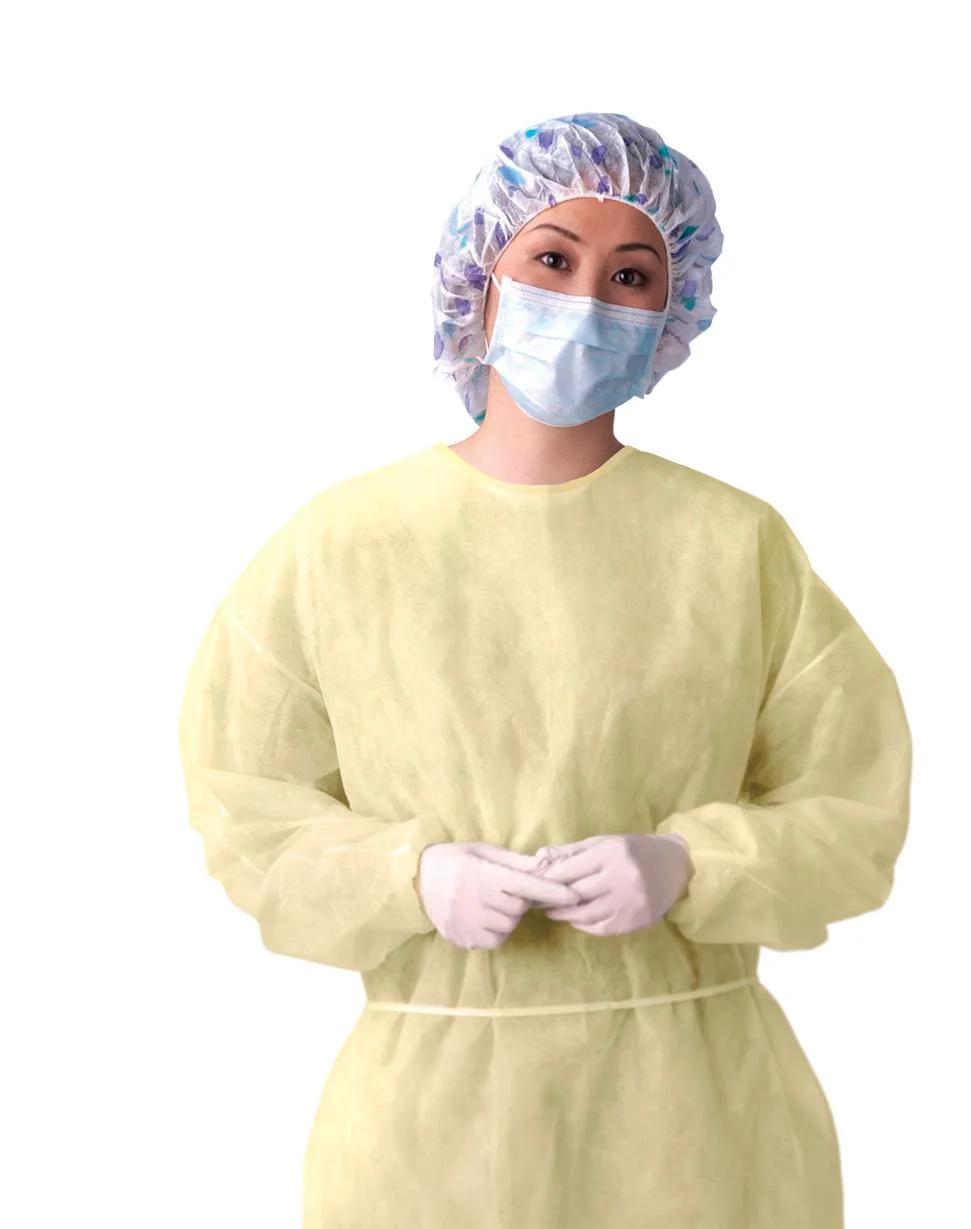 Isolation Gown Level 1 Level 2 Gown Coveralls Disposable Coverall Disposable Gown Blue PP+PE 45g