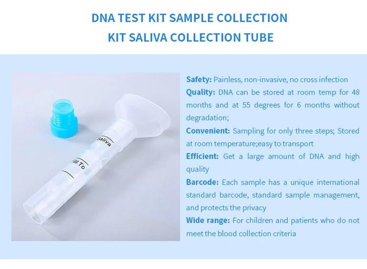 New Design DNA Test Extraction Specimen Collection Saliva Collector Tube