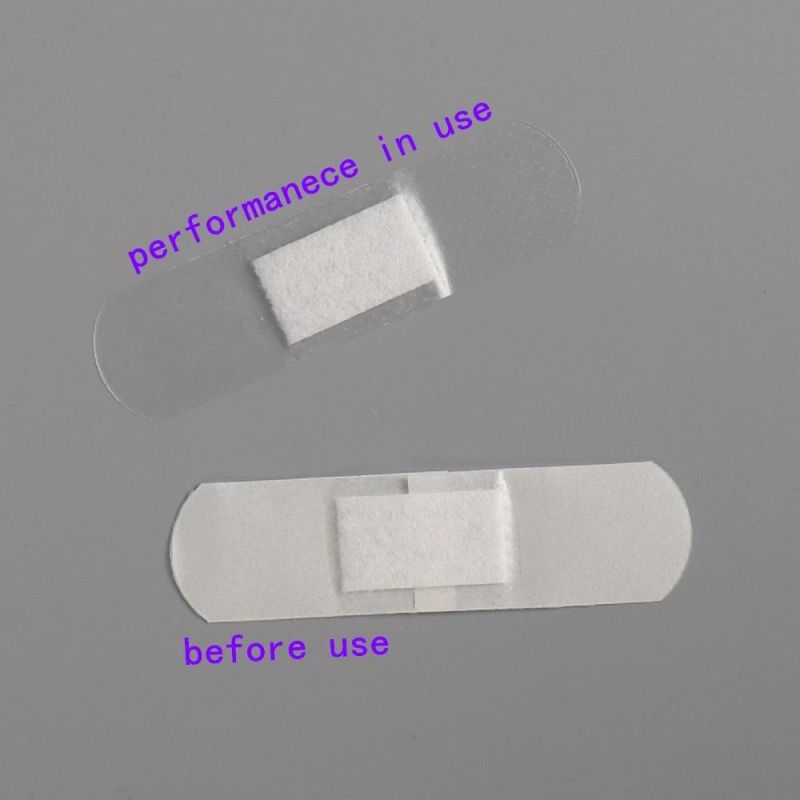 20PC/Box Clear Color Breathable Waterproof Plastic PE Wound Dressing First Aid Plaster