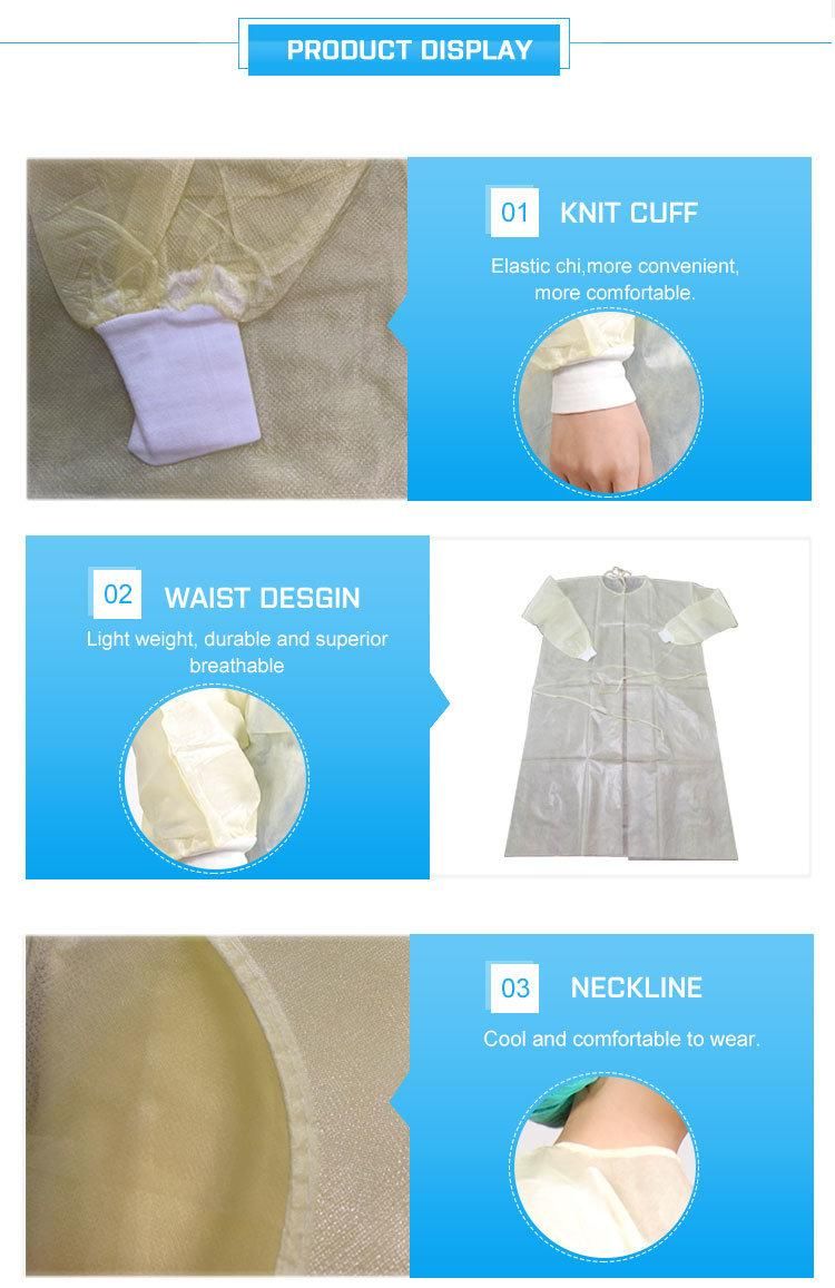 Disposable SMS Standard Surgical Gown Hospital Gown