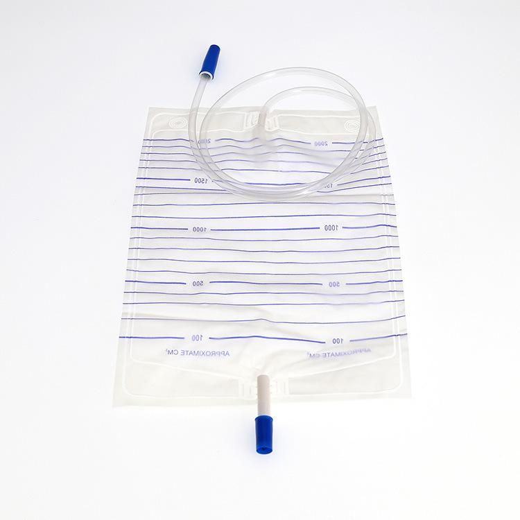 Medical Hospital Pushing Cross Valve Outlet Urine Collection Drainage Bag