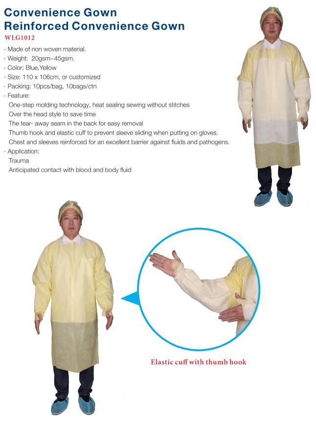 Convenience SMS Reinforced Machine-Made Thumb Hook Gown
