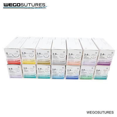Wego Brand Surgical Suture Bsi Approved Surgical Suture with Needle (absorbable and Nonabsorbable)
