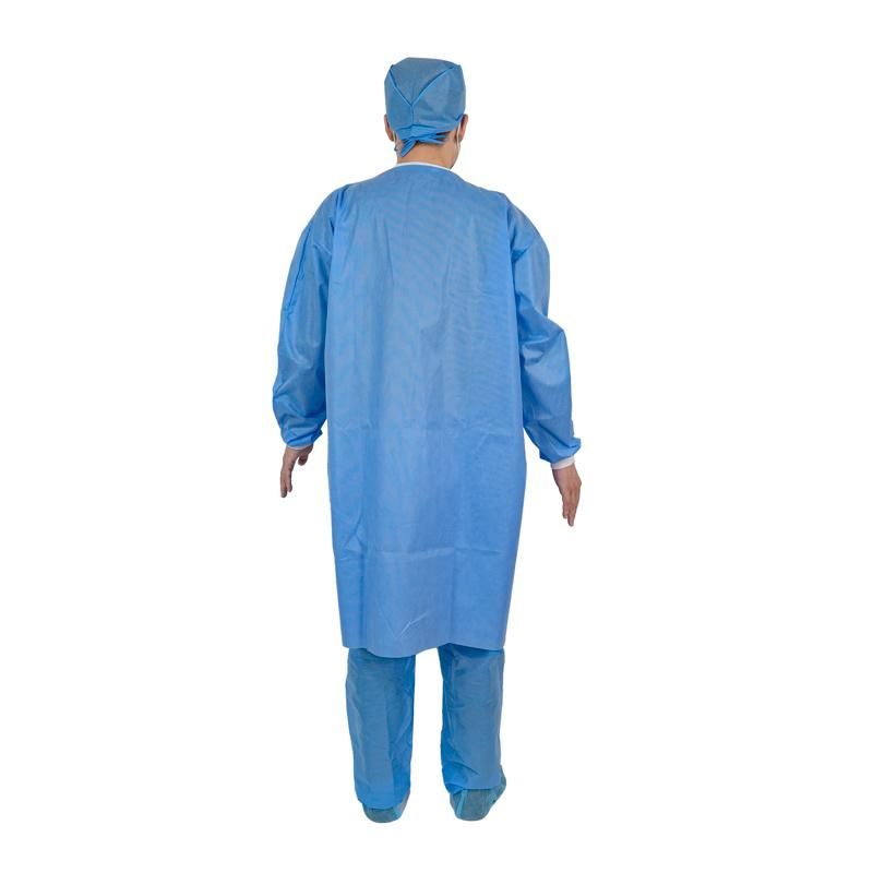 Disposable Nonwoven SMS PP Lab Coat with Pocket 12