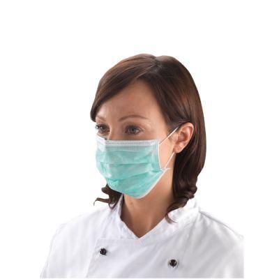 Non Woven Hygienic Waterproof Anti Pollen Disposable Earloop 3 Ply Mask with Custom Logo