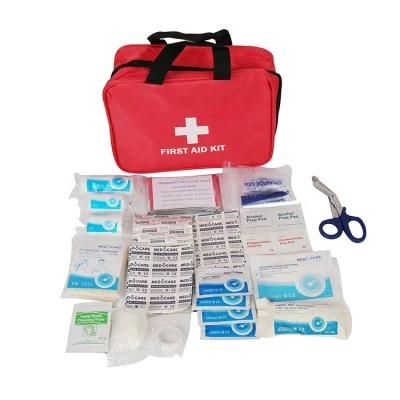 Easy Carry Emergency First Aid Nylon Kit Car Aid Kit Travel Rescue Kit with Gloves Alcohol Pad