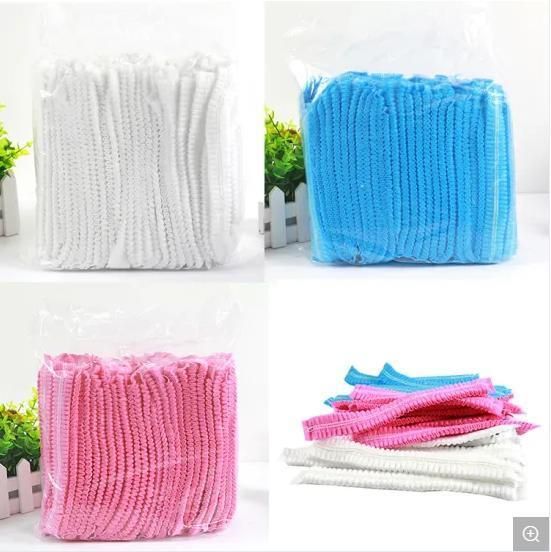 Disposable Nonwoven Medical Use Hairnets Cap Clip Cap Bouffant Cap