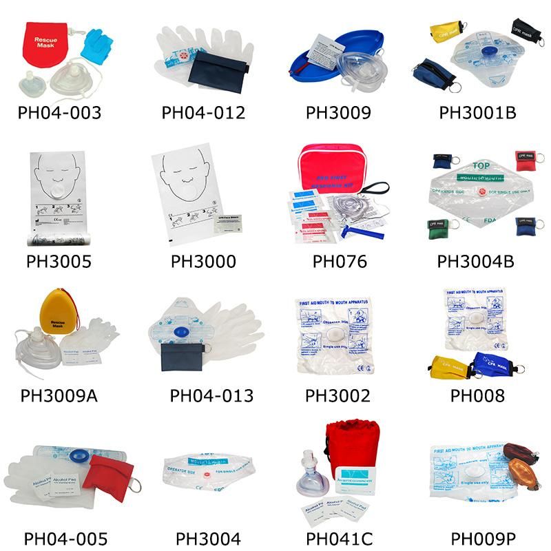 First Aid Use Disposable Pocket CPR Mask with Keychain