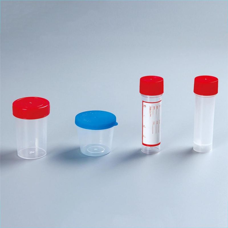 Disposable Plastic Specimen Cup Urine Collector Stool Container with Spoon 30ml