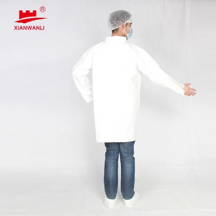 Disposable Nonwoven Spp Lab Coat Visitor Coat