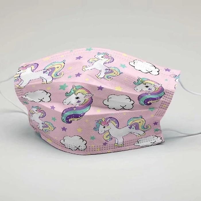 CE Certified Printing Mask 3ply Non Woven Earloop Sergical Medical Printed Face Mask Surgical Mask 3 Ply Cartoon Disposable Face Mask Kids Pediatric Mask