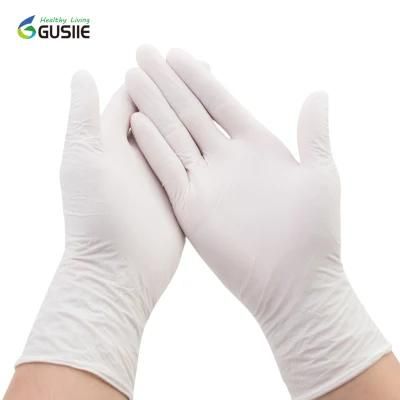 Powder Free Disposable Medical Examination Latex Gloves 100% L/C Sign with Factory Protective Gloves