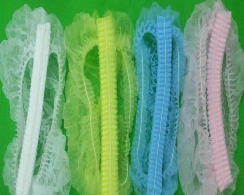 Protective Disposable Clip Cap / Mob Cap/ Nurse Cap (single or double elastic)