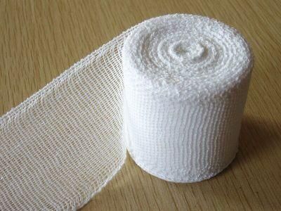 Mdr CE Approved Medical 100% Cotton Gauze Bandage with Woven Sides 15cmx5m
