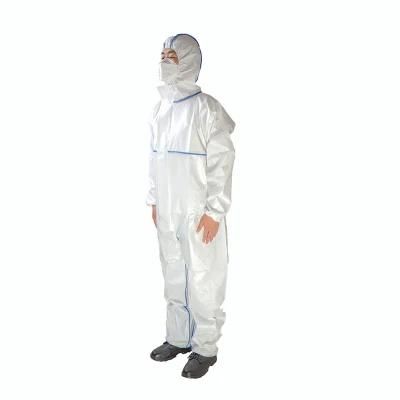 New Design Protective Clothing Breathable Sf Disposable Coverall Suit Waterproof PPE Hazmat