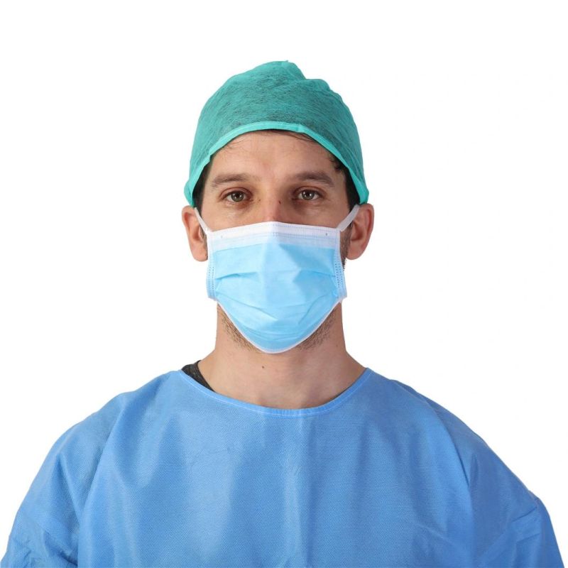 Disposable Non Woven Nurse Clip, Bouffant Mob Cap for Food/Medical