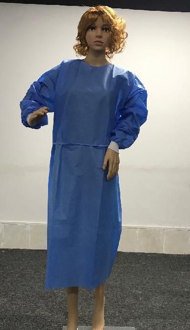 Disposable Nonwoven AAMI Level 3 Isolation Gown SMS