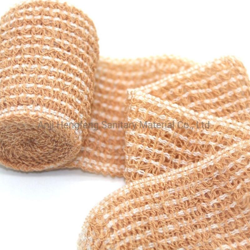 First Aid Military Elastic Emergency Trauma Sterile Medical Compression Adhesive Skin Color Crepe Bandage