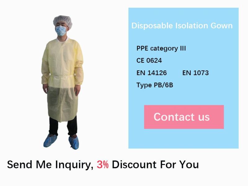 Factory Wholesale Cheap Isolation Clothing Surgical Gowns 30GSM Disposable Isolation Gown