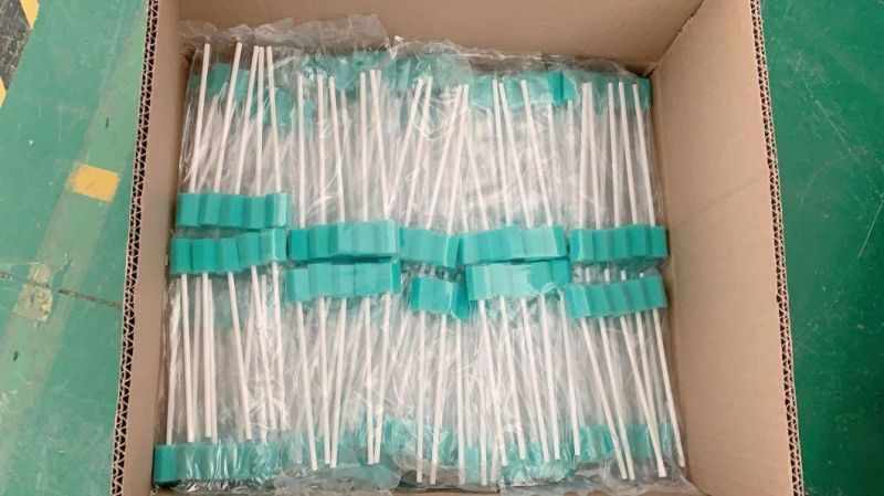 Ce Approvedd Medical Dental Disposable Oral Care Swab with Foam Tip, Toothbrush