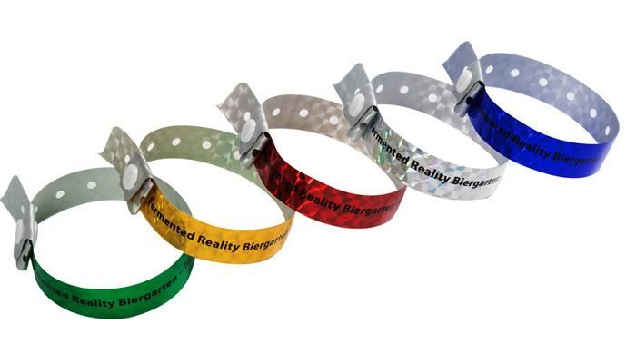 Waterproof Holographic L Shape Event Wristband