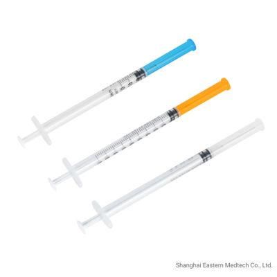 Disposable Vaccine Injection Medical Device Plastic Low Dead with Needle 25gx1&quot; Space Lds Ldv Latex Free Vaccines Syringes