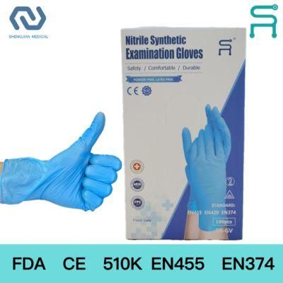 FDA CE Disposable Nitrile Blend Gloves Powder Free Nitrile Gloves