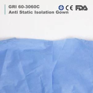 Sanitary Patient Examination PP PE Coated Impervious Long Sleeve Medical Hospital Patient Doctor Gowns Women Long Barber Gown