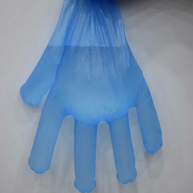 High Quality FDA CE En374 En455 Approved High Elastic Stretchable Water Proof Disposable Medical Surgical Hospital White Blue TPE Gloves in Stock