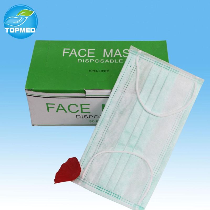 Medical Grade Protect Dust Face Mask Disposable 3 Ply Non Woven Filter Paper Mask