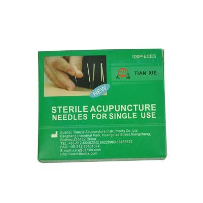 Professional Medical Health Disposable Sterile Aluminum Foil Packing Alloy Handle Acupuncture Needles