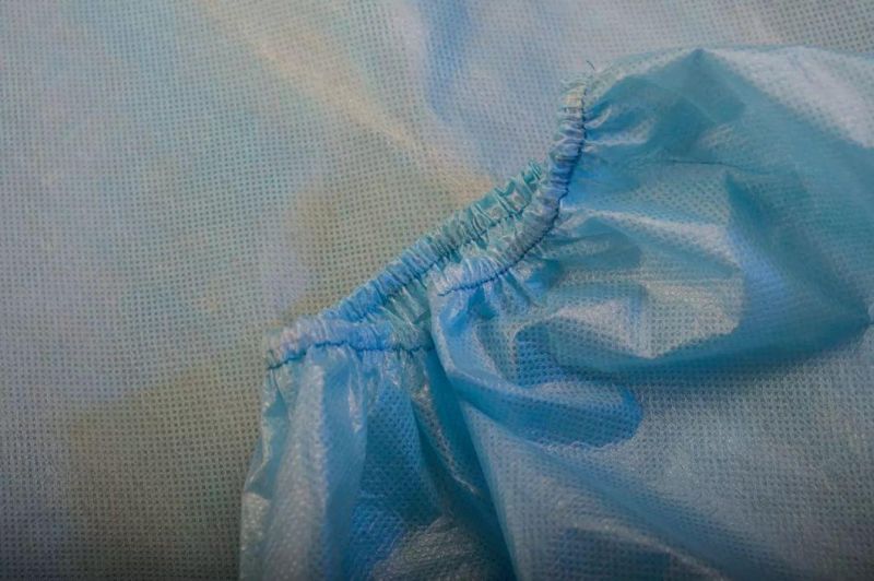 Disposable One-Piece Medical Isolation Coverall, 35 Grams of PP+PE Non-Woven Fabric