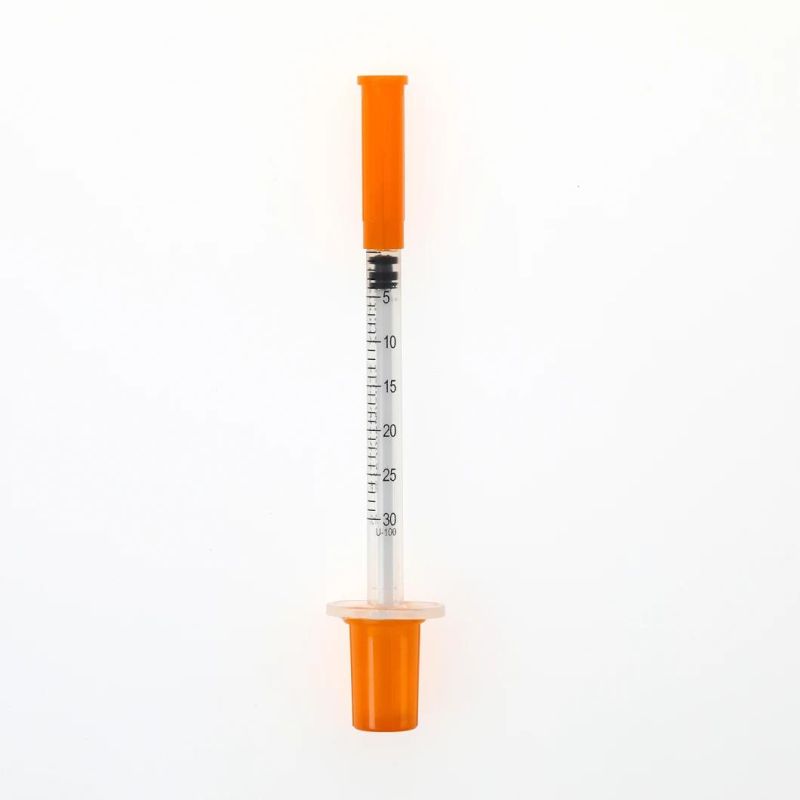 Wholesale 0.3ml 0.5ml 1ml Insulin Syringe with Needle U-40/U-100 0.3ml/0.5ml/1.0ml FDA CE&ISO