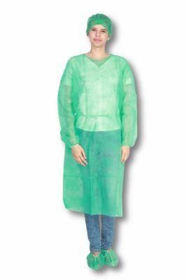 Isolation Non Woven Polypropylene Sanitary Barrier Protective Long Sleeve Exam Disposable Gown
