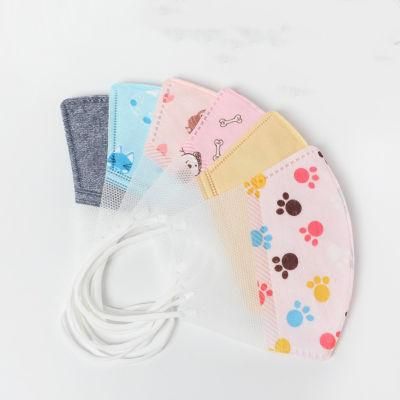 Kids Children Cotton Fabricmask Face with Replace Pm2.5 Active Carbon Filter for Dust Proof Reusablemask