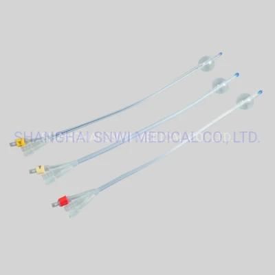 Disposable Factory 100% Silicone Foley Catheter 2 Way