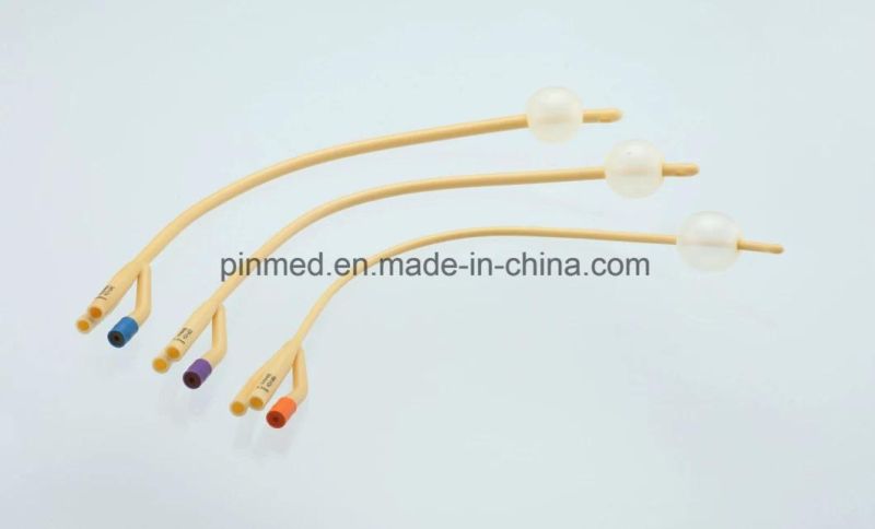 High Quality Medical Disposable 3 Way Latex Foley Catheter CE/ISO
