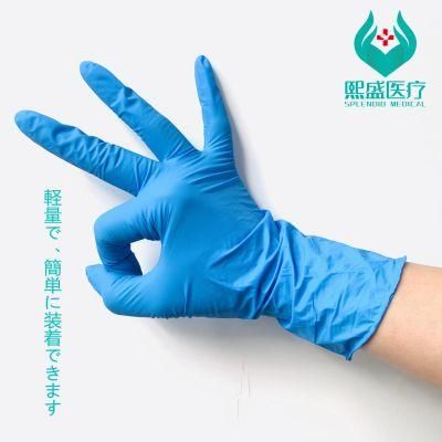 Disposable Safety Protective Powder Free Nitrile Gloves Vinyl Gloves Latex Gloves PE Gloves with En374 Blue with Cheap Price
