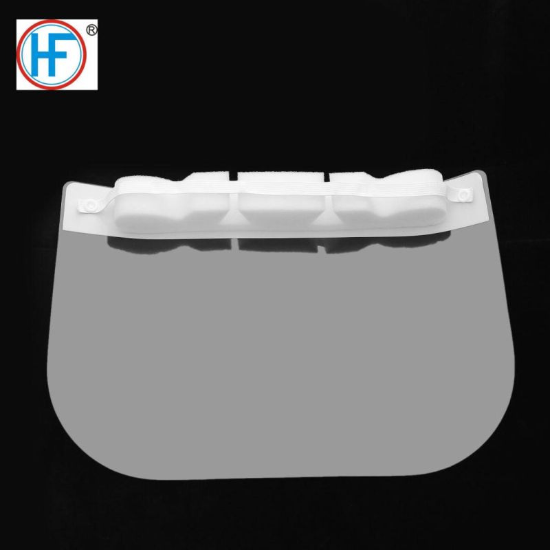 Fast Reaction Protection Full Cover Eco Recyclable Plastic Anti Fog Pet HD Clear Face Shield with Sponge