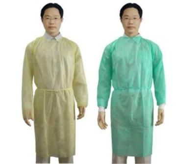 Good Quality Nonwoven Yellow Surgical Isolation Gown for Hospital