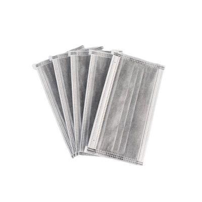 High Filtration Performance, Anti-Bacteria Anti Virus Active Carbon Face Mask Disposable Non Woven Face Mask Grey Color