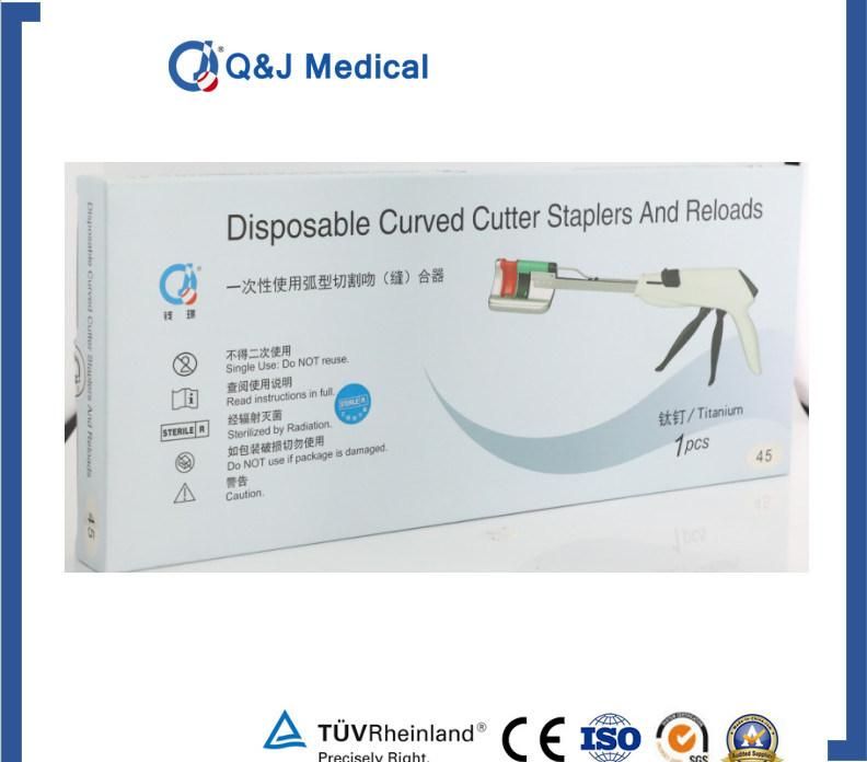 Disposable Curved Cutter Stapler and Reloads