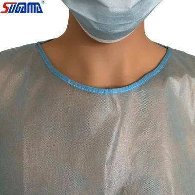 OEM Wholesale Disposable Non Woven Patient V-Collar Scrub Suit Patient Uniform Medical Patient Gown