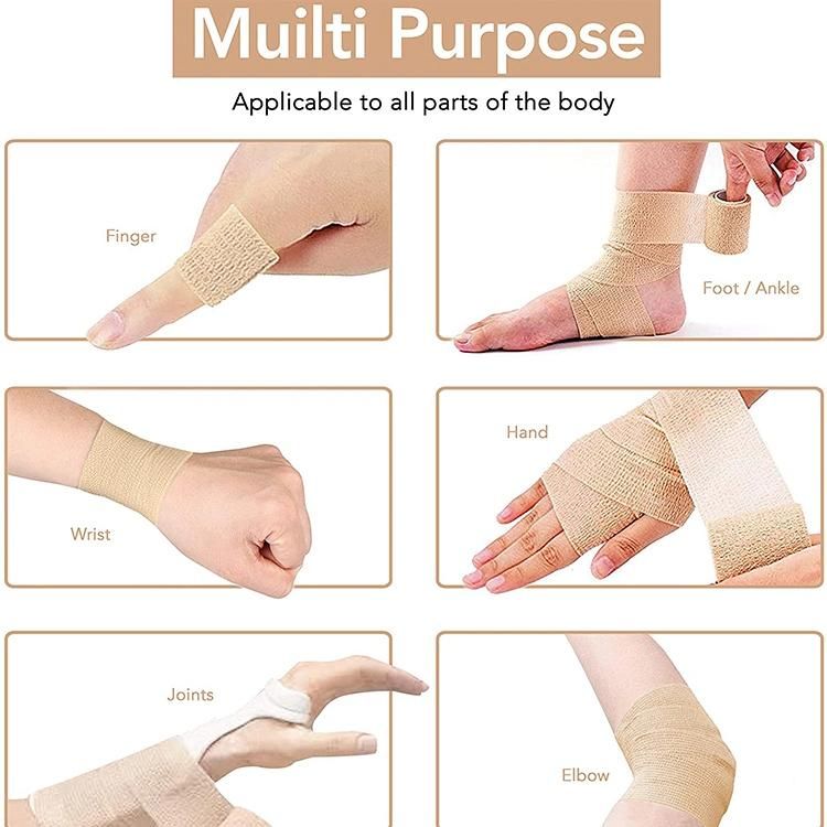 Medical Colorful Non-Woven Elastic Cohesive Bandage