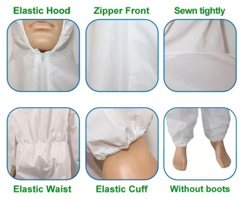 Disposable Coveralls Overall Orange Flame Retardant Coveralls Microporous Coverall