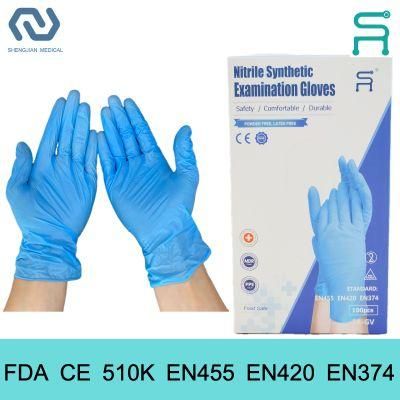 Powder Free Nitrile Vinyl Gloves FDA CE Disposable Nitrile Blend Gloves