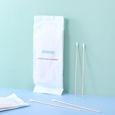 New Product 100%Pure Cotton Sterilized Medical Wooden Bamboo Swabs