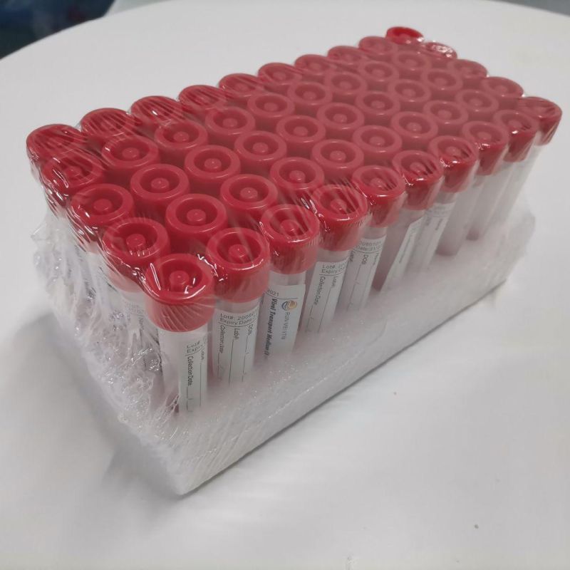 Disposable Medical Viral Vtm Transport Media Tube with Flocked Swab