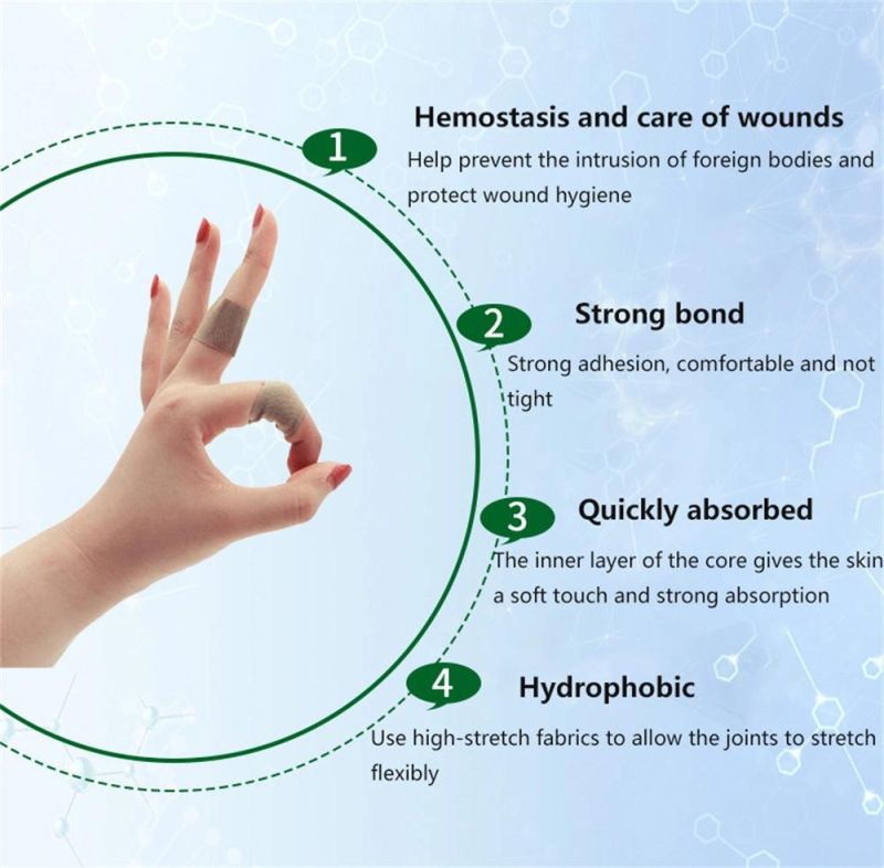 Non-Woven Waterproof Band Aid Well-Positioned Silicone Plaster Band Aid