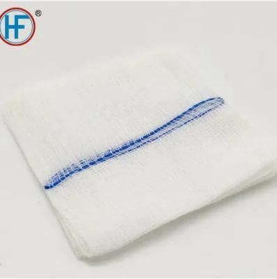 Mdr CE Approved Superior Absorbency Soft and Adherent Cotton Yarn Fabric Gauze